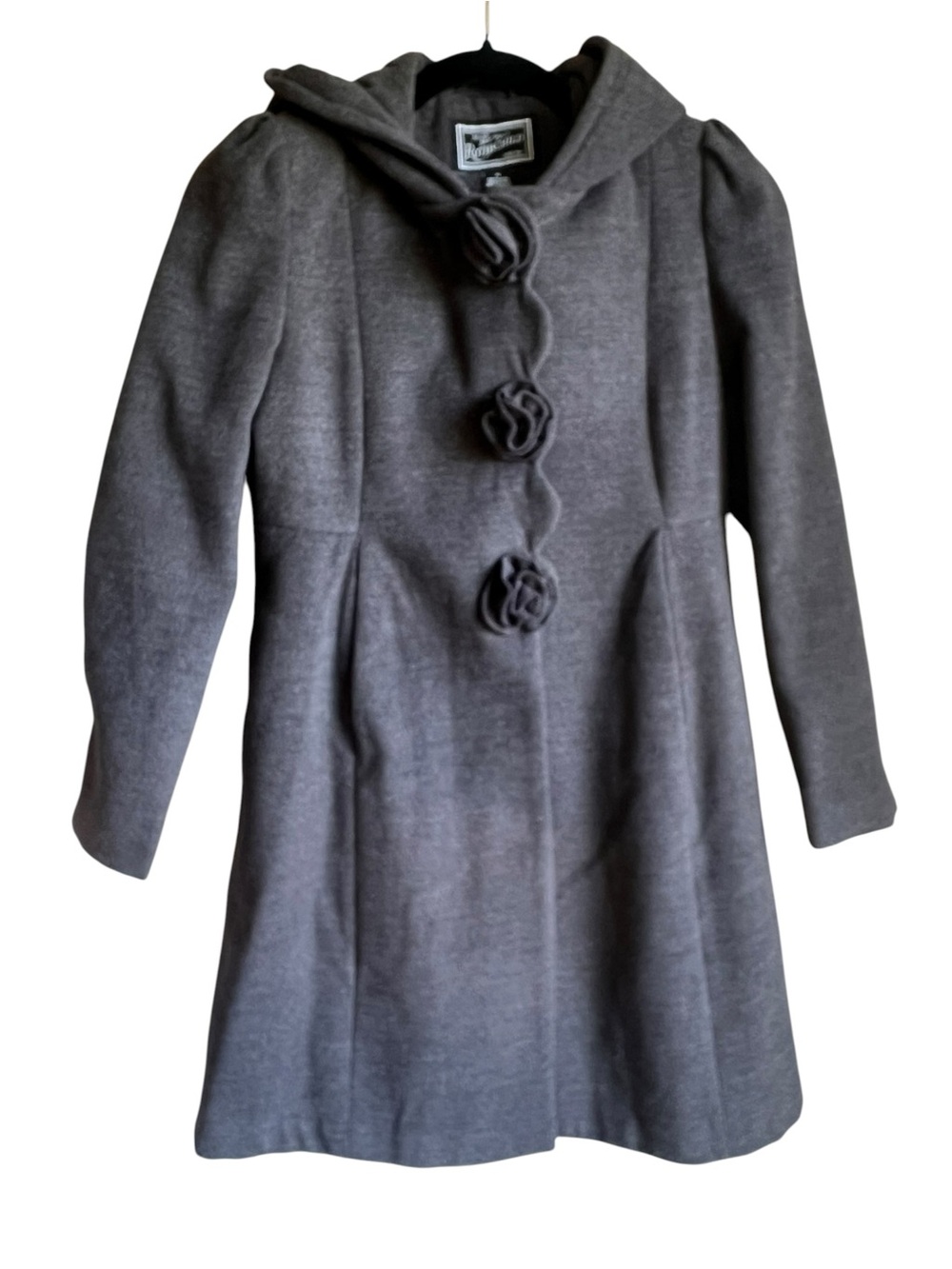 Rothschild Girls‎ Gray Hooded Dress Coat Holiday Christmas Winter Size 10